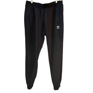 Adidas Men's XL Black Jogger Pants Slim Fit with Trefoil Logo